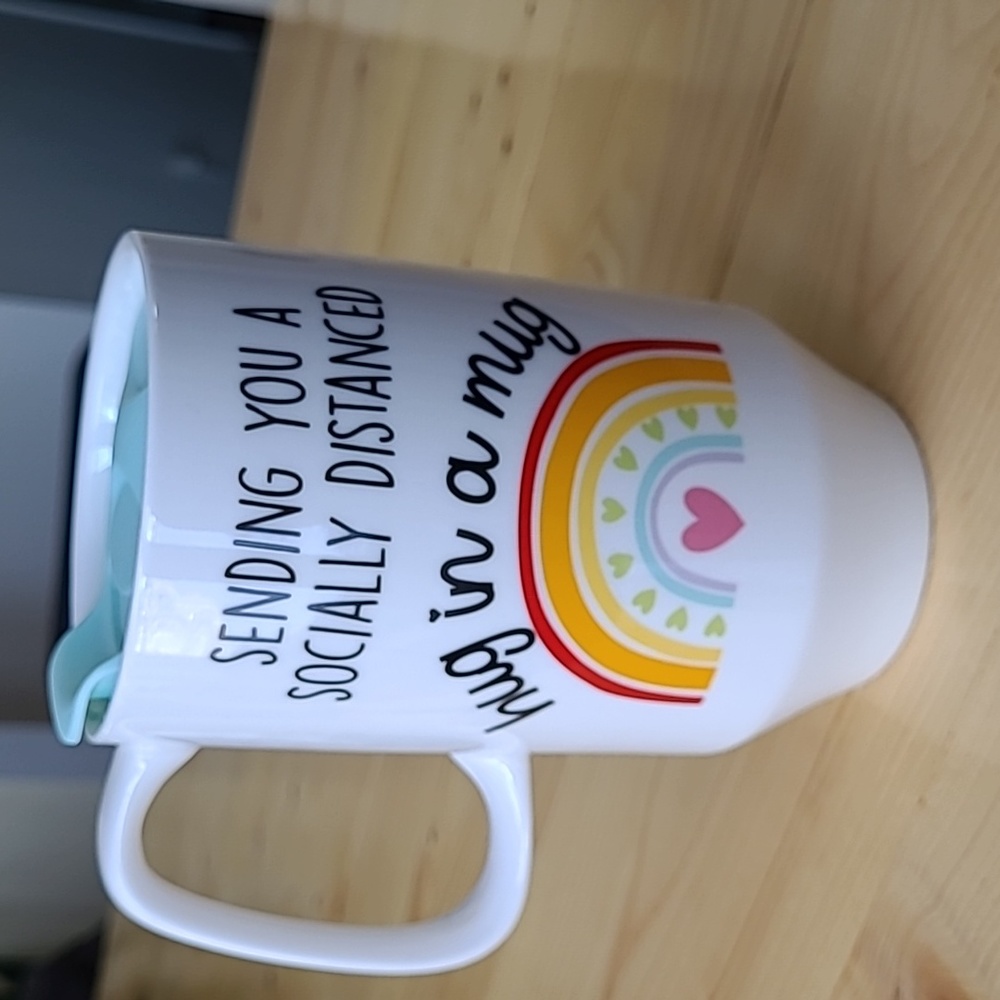 Coco + Lola Sending You a Socially Distanced Hug in a Mug Ceramic Travel Mug - Picture 2 of 8